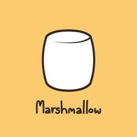 vetor de desenhos animados de marshmallow. design de logotipo de marshmallow. ícone de marshmallow.