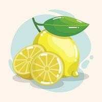 isolado limão fruta ícone saudável Comida vetor ilustração