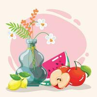 conjunto do frutas saudável Comida vetor ilustração