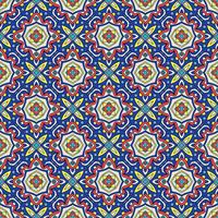 talavera oblana mexican seamless pattern vetor