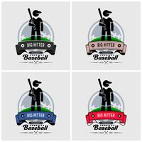 Design de logotipo do clube de beisebol. vetor