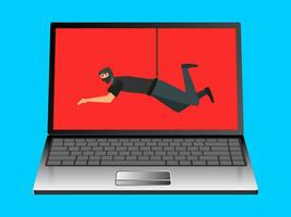hacker ataque dados computador - cyber segurança vetor