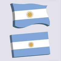 Argentina bandeira 3d forma vetor ilustração