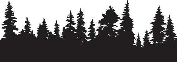 floresta vetor silhueta ilustração 4