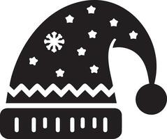 Natal chapéu vetor silhueta ilustração