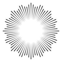 ícone raios do iluminação, raios cocar, radial Rapidez círculo linhas vetor