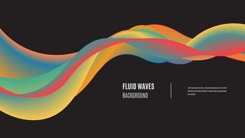 3D abstrato fluindo colorido fundo de onda fluida vetor