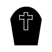 sepultura ícone vetor. cemitério ilustração placa. Descanse em paz símbolo ou logotipo. vetor