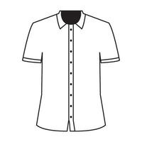 curto manga camisa ícone vetor