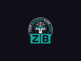 monograma zb clínico logotipo, médico zb beleza logotipo carta vetor para você