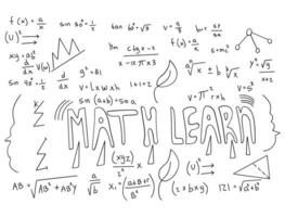 ilustração de fundo de quadro-negro de matemática realista vetor