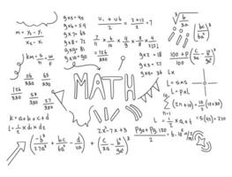 ilustração de fundo de quadro-negro de matemática realista vetor