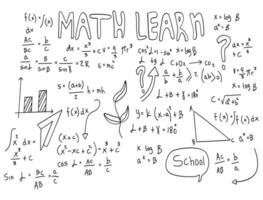 ilustração de fundo de quadro-negro de matemática realista vetor