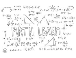 ilustração de fundo de quadro-negro de matemática realista vetor