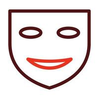 teatro mascarar vetor Grosso linha dois cor ícones para pessoal e comercial usar.