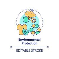 2d editável multicolorido ícone de Meio Ambiente proteção conceito, simples isolado vetor, sustentável moda fino linha ilustração. vetor