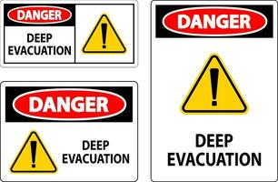 Perigo placa profundo evacuação vetor