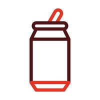 refrigerante pode vetor Grosso linha dois cor ícones para pessoal e comercial usar.