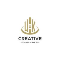 inicial sem. logotipo com criativo casa ícone, moderno e profissional real Estado logotipo Projeto vetor