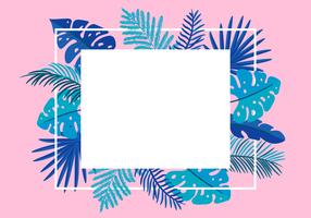 Verão Vector floral frame tropical deixa palm com lugar para texto