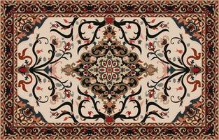 colorida ornamental vetor Projeto para tapete, tapis, ioga esteira. geométrico étnico clipart. árabe ornamental tapete com decorativo elementos.persian tapete