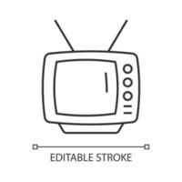 ícone linear de televisão de estilo antigo