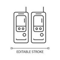 ícone linear de walkie-talkie vetor