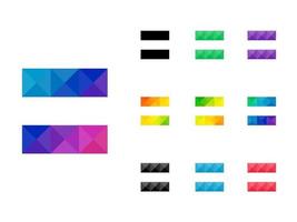 conjunto de ícones iguais geométricos coloridos vetor