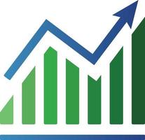 ícone de conceito de crescimento de investimento e finanças de negócios vetor