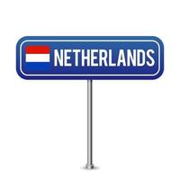sinal de estrada da Holanda. vetor
