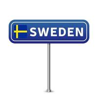 sinal de estrada da Suécia. vetor