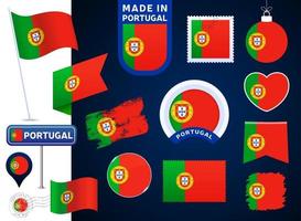 coleção de vetores de bandeira de Portugal.