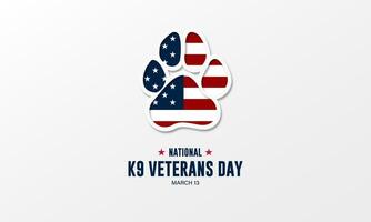 nacional k9 veteranos dia fundo vetor ilustração