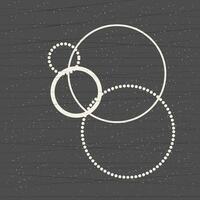 volta círculo forma ícone minimalista gráfico monocromático poster modelo vetor