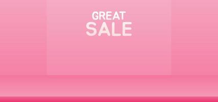 Palco plano rosa simples com pódio para venda de produto vetor