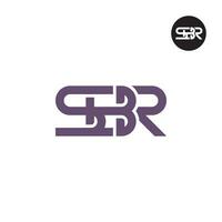 carta sbr monograma logotipo Projeto vetor