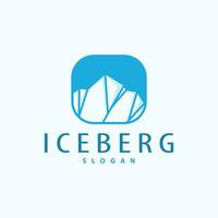 antártico frio montanha iceberg logotipo projeto, simples vetor modelo símbolo ilustração