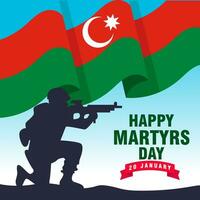 feliz mártires dia Azerbaijão. a dia do Azerbaijão mártires dia ilustração vetor fundo. vetor eps 10