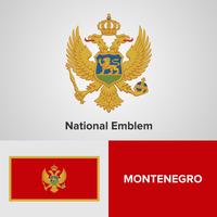 Emblema nacional, mapa e bandeira vetor