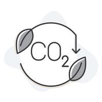 a ícone destacando uma baixo carbono estilo de vida e a importância do de Meio Ambiente responsabilidade, enfatizando estufa gás redução e eco-consciente escolhas. vetor