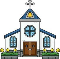 cristão Igreja desenho animado colori clipart vetor