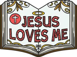 cristão Jesus O amor é mim desenho animado colori clipart vetor
