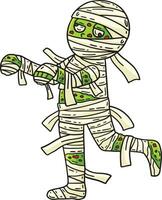 zumbi mamãe desenho animado colori clipart ilustração vetor