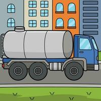 água caminhão colori desenho animado ilustração vetor