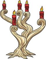 dia das Bruxas candelabro desenho animado colori clipart vetor