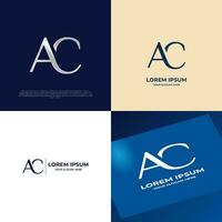 ac inicial letras moderno luxo logotipo modelo para o negócio vetor