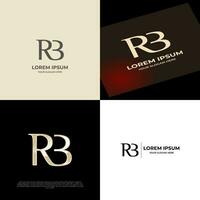 rb inicial moderno luxo logotipo modelo para o negócio vetor