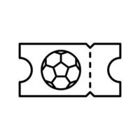 futebol bilhete, futebol Combine passar ícone dentro linha estilo Projeto isolado em branco fundo. editável AVC. vetor