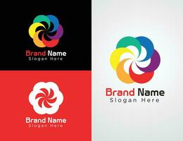 vetor colorida companhia local na rede Internet logotipo coleção ou logotipo conjunto