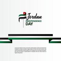 feliz dia da independência da Jordânia design plano de fundo vetor